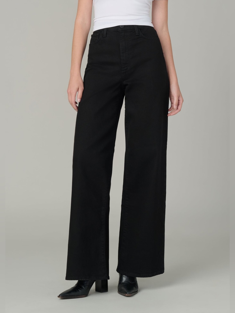 NWT Joe’s Jeans The Mia Petite High Rise Wide Leg Jeans in Black, Size 26 - Picture 2 of 13